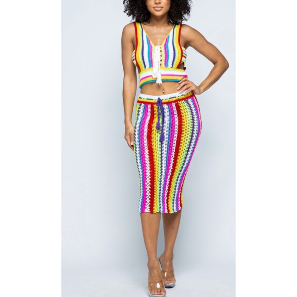 Crochet skirt set